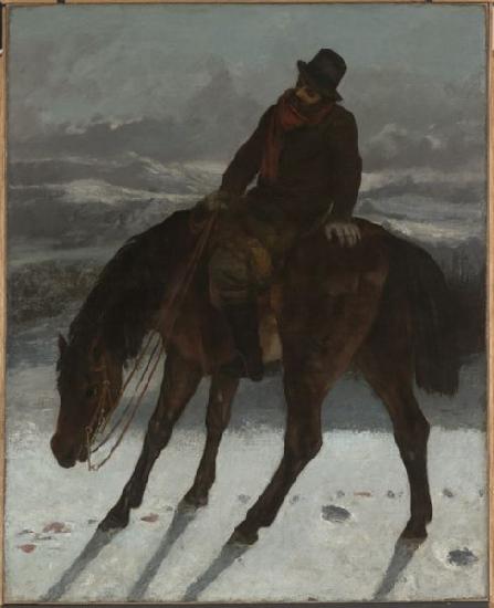 Gustave Courbet Hunter on Horseback